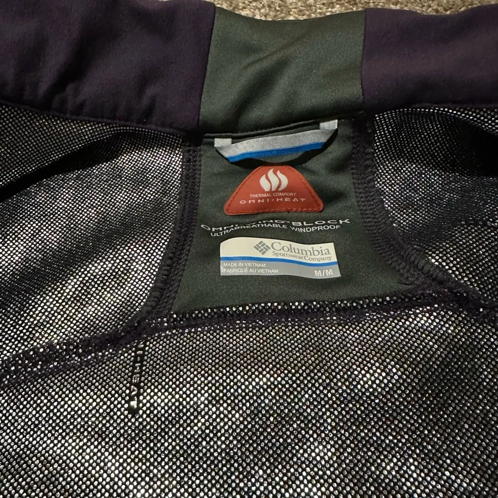 Columbia Heathered purple/gray wind breaker jacket size medium - Picture 7 of 10